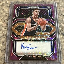 KESSLER EDWARDS 2021 PRIZM Draft Picks PURPLE PENMANSHIP #CP-KED RC AUTO #42/50