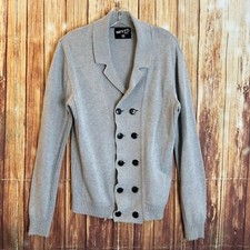 That s it Men s Double-breasted Gray Knit Car...