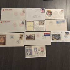 10 Timbre France Lot de FDC enveloppes ou Oblitérations à date commémorative