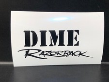 Dean Dime Razorback Headstock Logo Premium Vinyl Guitar Replacement Black White
