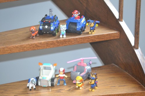 13 Pc. Paw Patrol Lot 4 Vehicles Chase Zuma Rocky Rubble Helicopter Skye Ryder + - Picture 6 of 6