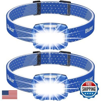 Blukar Headlamp Flashlight, 2-Pack Super Bright LED Rechargeable Headlight - 