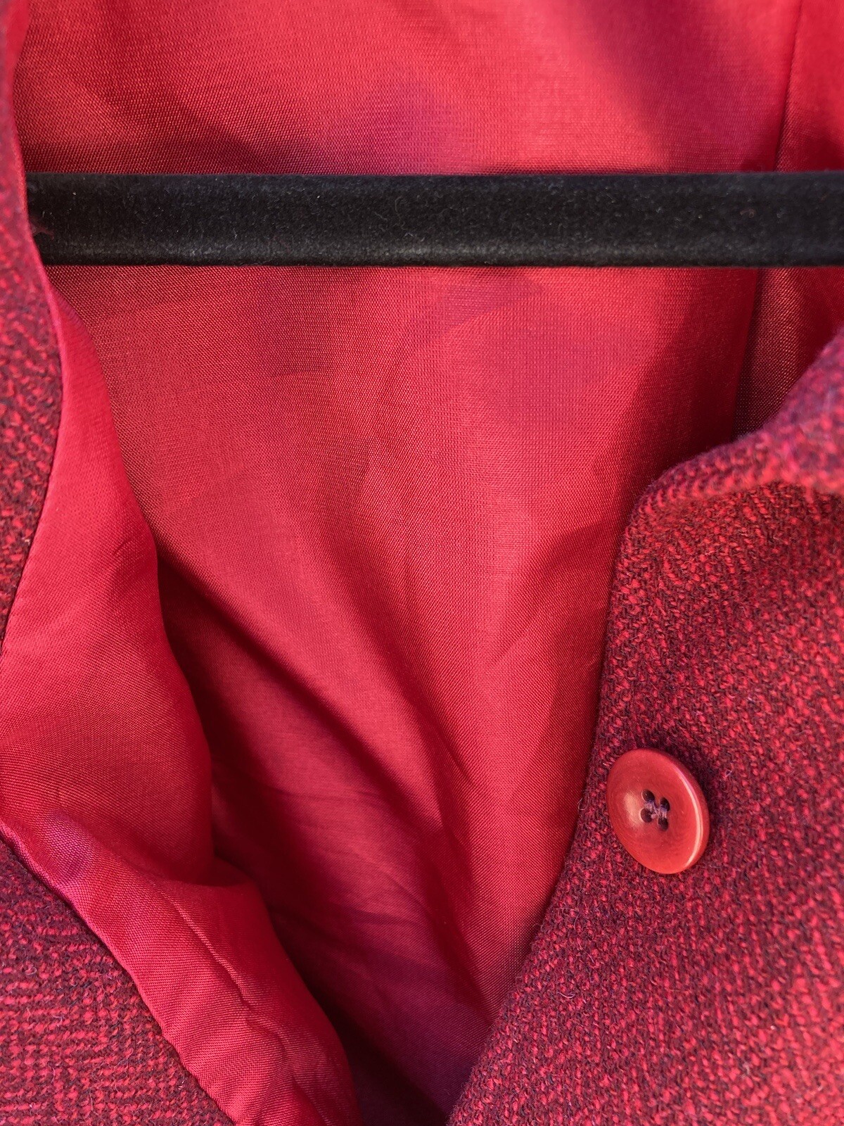 Women's Pendleton Red Solid Overcoat 14 Lined Vir… - image 6