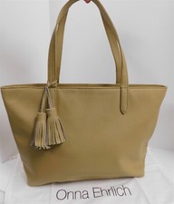 New Onna Ehrlich Flora Tan Tassle Large Tote Bag $498rt