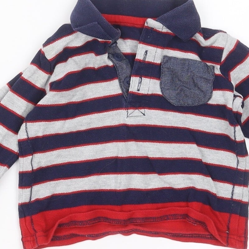 George Baby Grey Cotton Blend Polo Size 3-6 Months Collared image 10