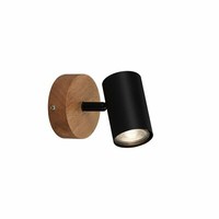 Briloner Spot, Schwarz, Mit Holz Exkl. 1Xgu10 Spotleuchte Wandleuchte Wandspot