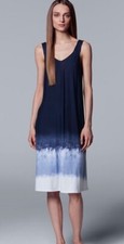 SIMPLY VERA VERA WANG TIE DYE LONG CHEMISE DRESS SIZE XL