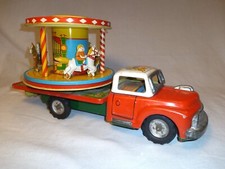 Truck Tin Toy Mounted Merry Go Round Rare 1957