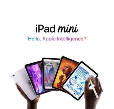 New 2024 Apple iPad mini (A17 Pro) 7th Gen, Choose Color, Storage, Connectivity