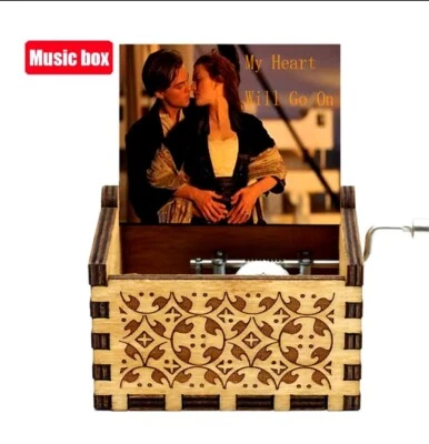 Boite A Musique Titanic Manivelle Antique Melodie My Heart Will Go On Film - Photo 1/4
