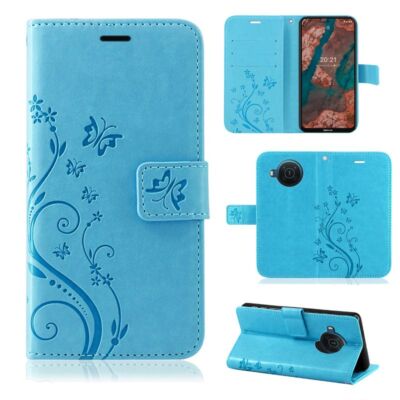 Nokia 3.1 Plus Handy Tasche Handyhülle Wallet Schutz Hülle Blumen Flip Cover Neu