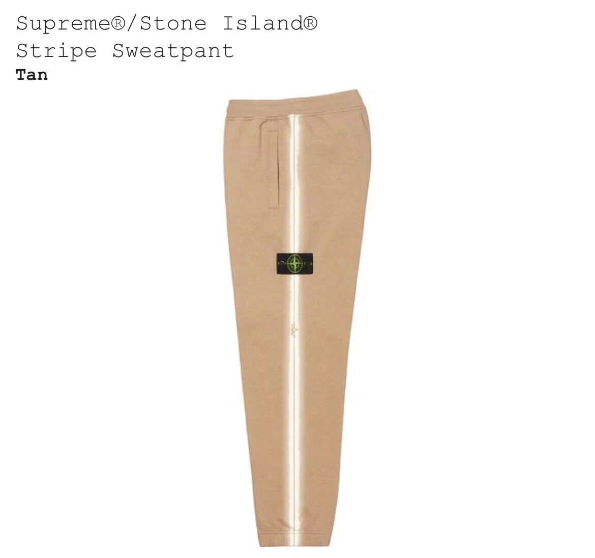 Brand New Supreme® x Stone Island® Stripe Sweatpant Pants Brand New Supreme® x Stone Island® Stripe Sweatpant Pants