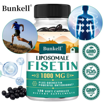 Liposomales Fisetin-Präparat, 1000 mg, plus Quercetin, starkes Antioxidans