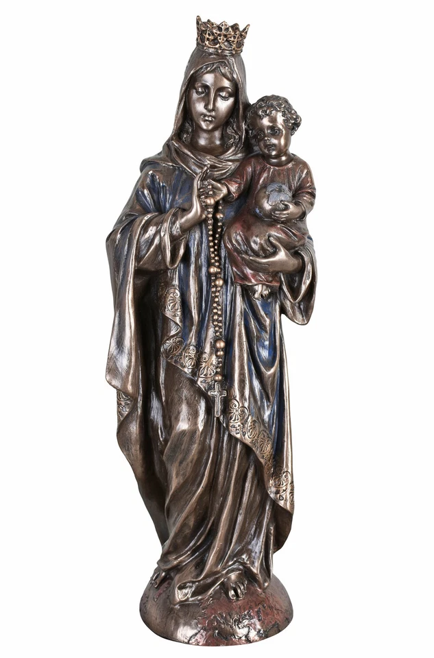 PALAZZO INT Heiligenfigur Madonna Jesuskind Maria Krone Statue Mutter Gottes Schutzmadonna