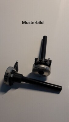 Potentiometer, 100KΩ, logarithmisch, Mono, Achse: 6mm Metall, RM5, unbenutzt