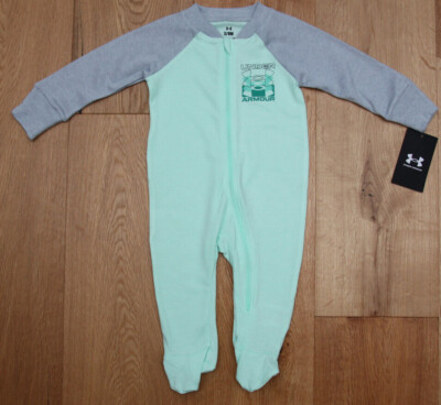 Under Armour Baby Coverall ~ Mint Green & Gray ~ 3-6 Months