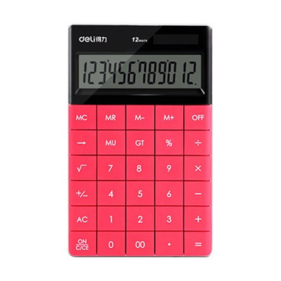 Deli Color Calculator E1589, Pink, 1EA