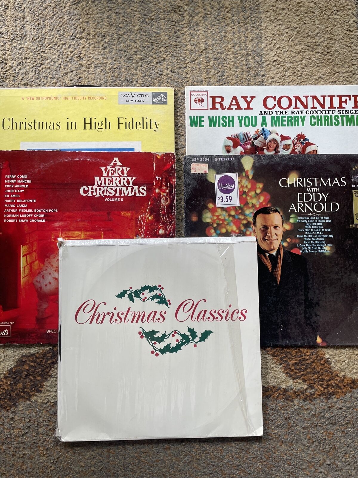 CHRISTMAS LP LOT - Ray Conniff Eddy Arnold Christmas Classics