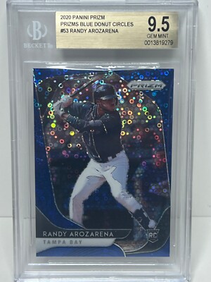 2020 Panini Prizm Blue Donut Circles #53 Randy Arozarena RC /199 BGS 9.5