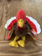 Gobbles Ty Beanie Baby Tag Errors 1996 Turkey Original Retired Mint Rare