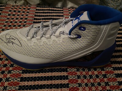 Stephen Curry Signed Autograph Sneaker Shoe Golden State NBA 2022 Champion