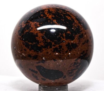 45mm Mahogany Obsidian Sphere Polished Volcanic Glass Crystal Mineral - Mexico