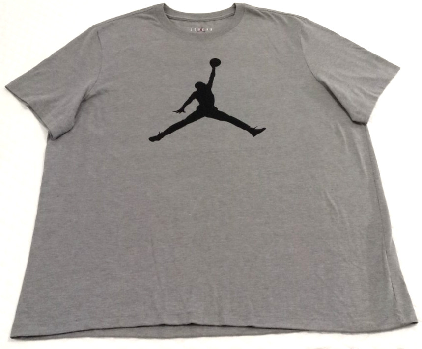 NWT Jordan Jumpman Men's 2XL T-Shirt Michael Jordan Logo Crew Neck Heather Gray