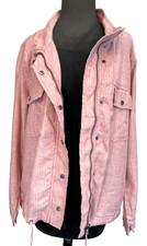 Dylan Pink With White Striped Lightweight Jacket Large