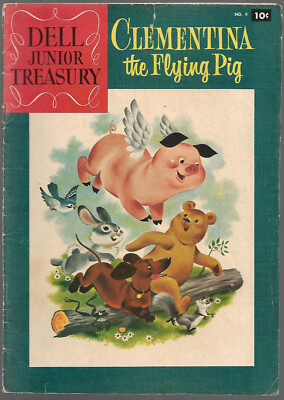 DELL Silver Age : DELL Junior Treasury #9 -  Clementina the flying Pig (Crawford