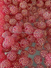 10 Pcs 20mm Pink, Rhinestone Acrylic Beads, Bubblegum Beads