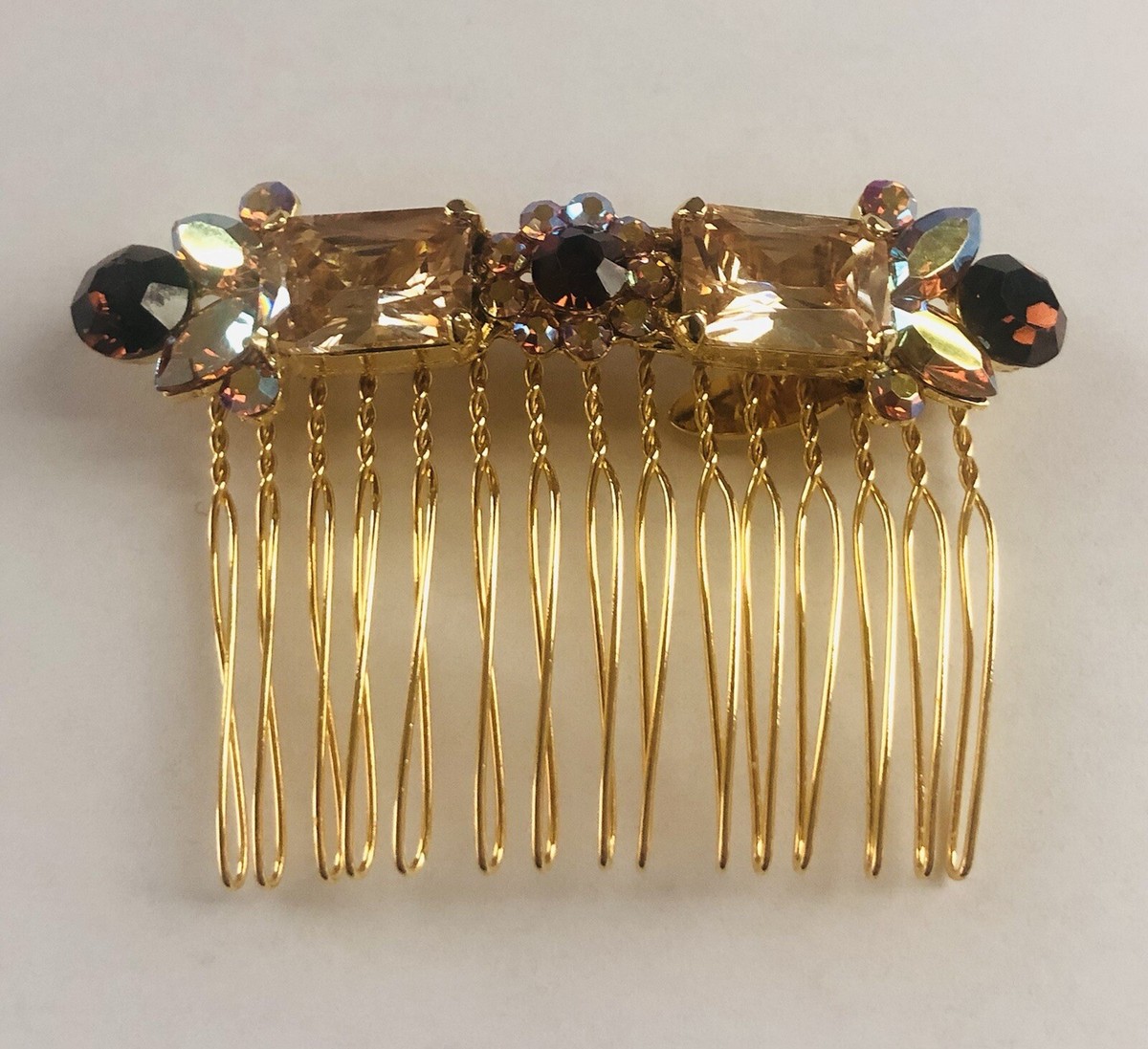TASHA Crystal Barrette Pave Crystal Bar Barrette | LELET NY main image 2