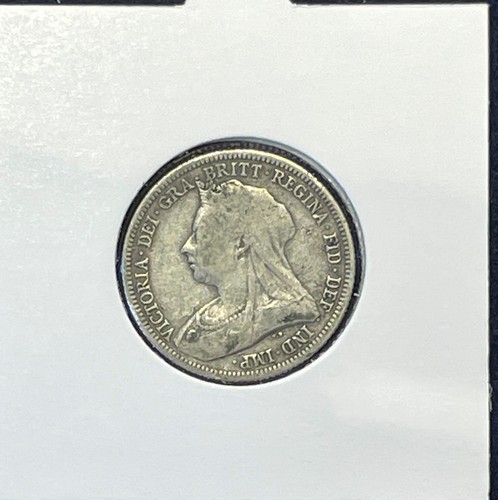 Great Britain 1 Shilling 1893 Victoria Old Head KM#780 .925 Silver aF+ B1806 - Picture 3 of 8