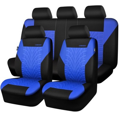 CAR PASS Car Seat Covers Full Sets, Front  Split Rear Bench for Car, 3D Tyre ...