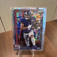 2025 Topps Chrome Football Pulsar Parallel #225 Malik Nabers NY Giants 