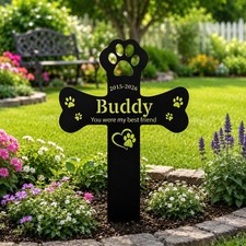 Personalized Dog Memorial Stake, Custom Pet Loss Garden Marker Sign