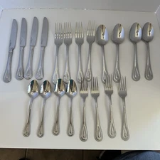 20 Piece Set Of Cuisinart Fampoux Stainless Flatware