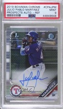 2019 Bowman Chrome Prospect Refractor Julio Pablo Martinez PSA 9 MINT Auto 1u6