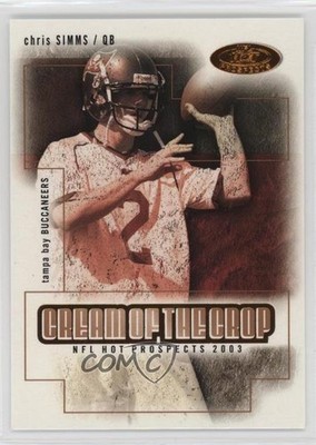 2003 Fleer Hot Prospects Cream Of The Crop Chris Simms #12COC Rookie RC 7rf