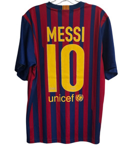 Maillot FC Barcelone Nike Enfant – Bleu, Manches Courtes, Taille 12-13 Ans, Porté