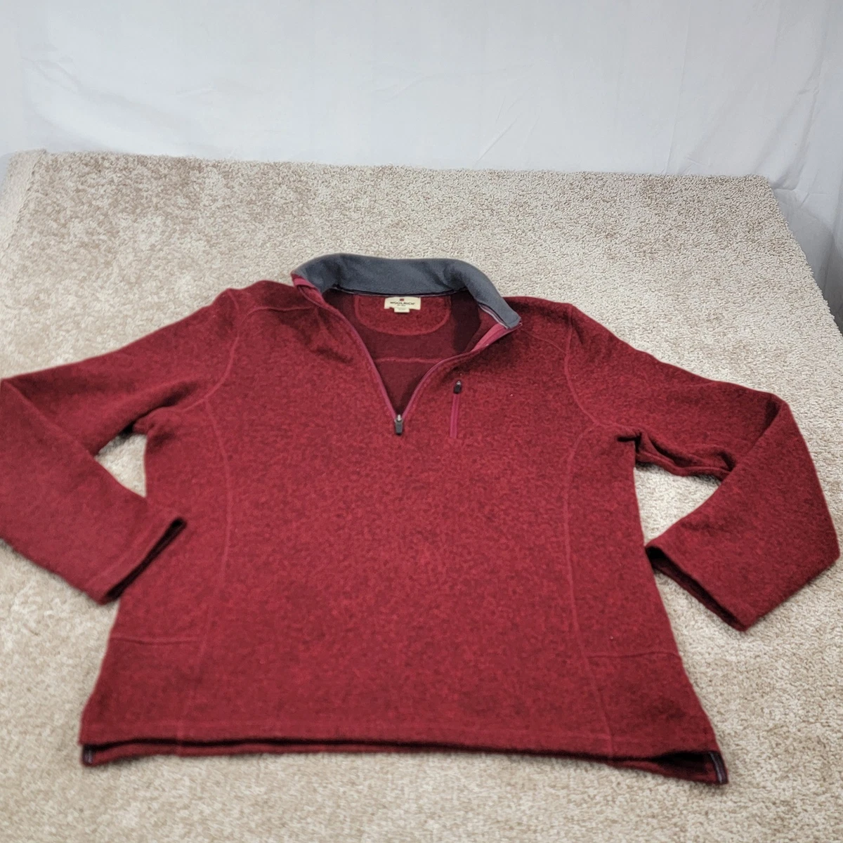 Red Woolrich 1/2 Zip Sweaters for Men for sale | eBay