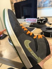 Nike Air Jordan 1 Mid SE Craft sneaker Anthracite and Light Olive colorway
