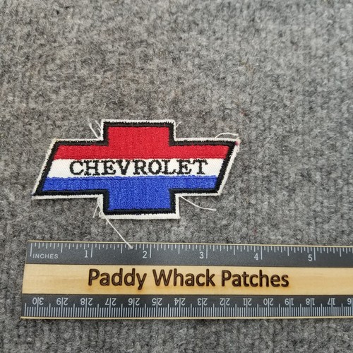 Vintage Chevrolet Patch Red White Blue Car Auto 70s 80s T7