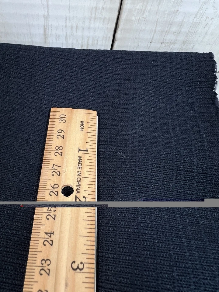 Black on Black Textured Solid Plaid Polyester Fabric 5/8 Yard 58" Wide Heavy - Image 3 of 4