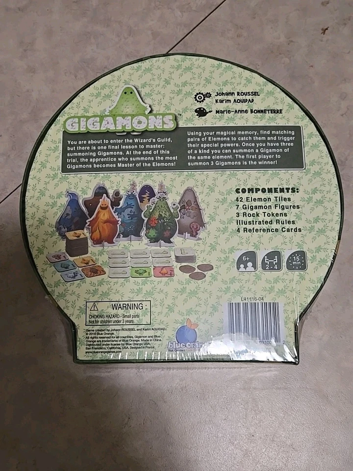 GIGAMONS Magical Memory Matching Game Blue Orange 6+ Wizard Guild New Never Open - Image 2 of 4