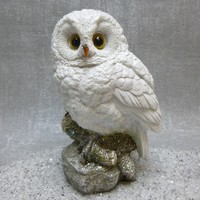 "Formano Deko Eule Auf Ast \"Winterzeit\" 15 Cm Glitzer Winter Weihnachten Zapfen"