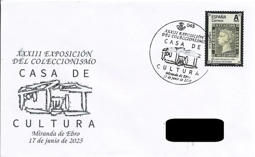 SPAIN. POSTMARK. HOUSE OF CULTURE. MIRANDA DE EBRO. 2025