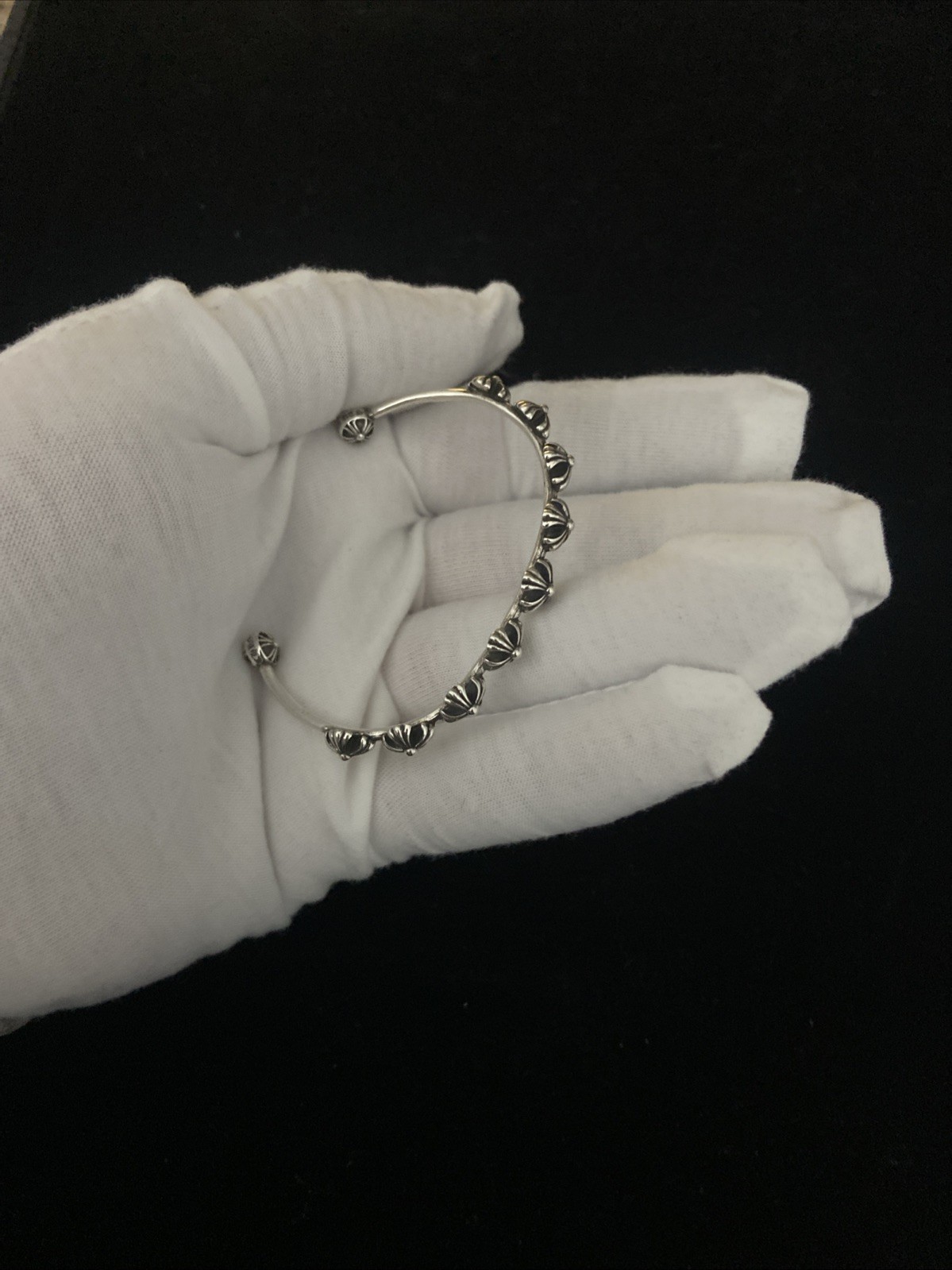 Chrome Hearts Tiny E Cross Bangle Adjustable 99c … - image 6