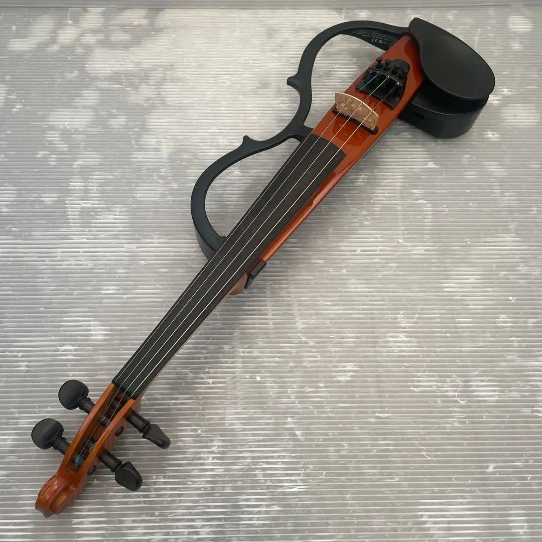 サイレントバイオリン SV-100、ヤマハ∶ジャンク Yamaha SV-100 Silent Violin 1990's Brown Made In Japan w/Yamaha