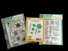 Taylored Expressions lot Stamps, Dies, Stencils & Embossing folders combo club