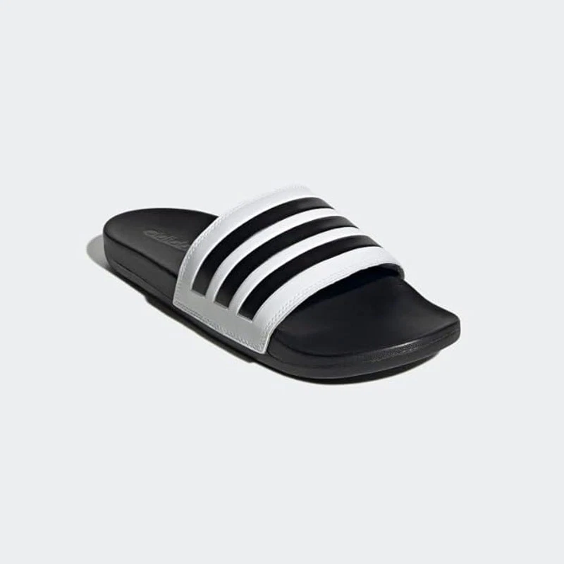 Adidas Adilette Comfort Slides Uomo Nuove con etichette Bianco NERO Taglia 10